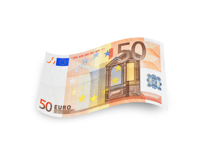 50 Euro Schein Hier ist ein einzelner 50 Euro Schein zu sehen